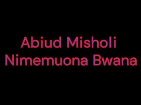 Nimemuona Bwana  by Abiudi Misholi video thumbnail