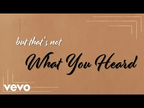 What You Heard official video thumbnail