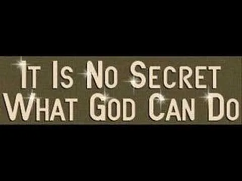 It Is No Secret - What God Can Do official video thumbnail