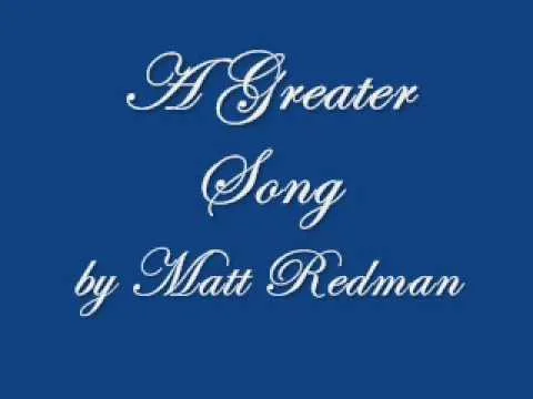 A Greater Song official video thumbnail